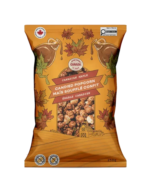 Canadian Maple Candied Popcorn – 250g bag